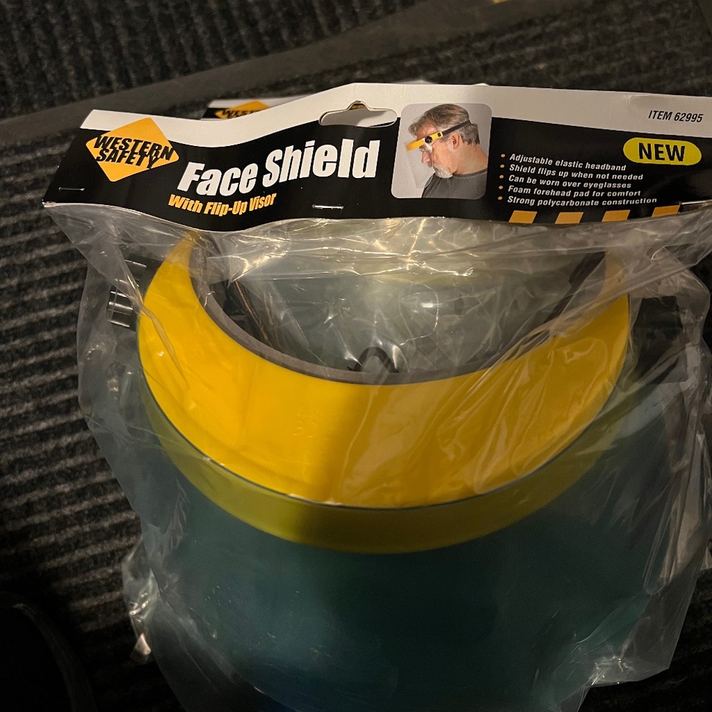 Western Safety Face Shield with Flip-up Visor, Free CD